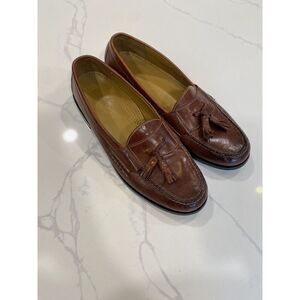 Cole Haan Mens 10 Grand Pinch Tassel Loafers Shoes‎ Brown Leather Saddle Career